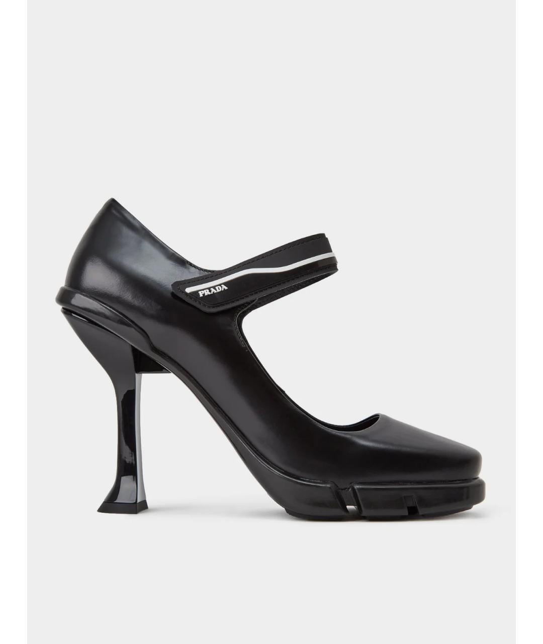 PRADA Черные кожаные туфли, фото 4