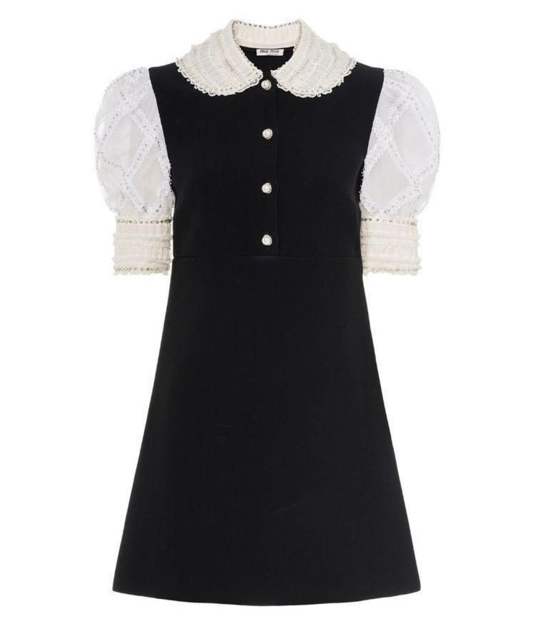 MIU MIU Черное хлопковое вечернее платье, фото 7