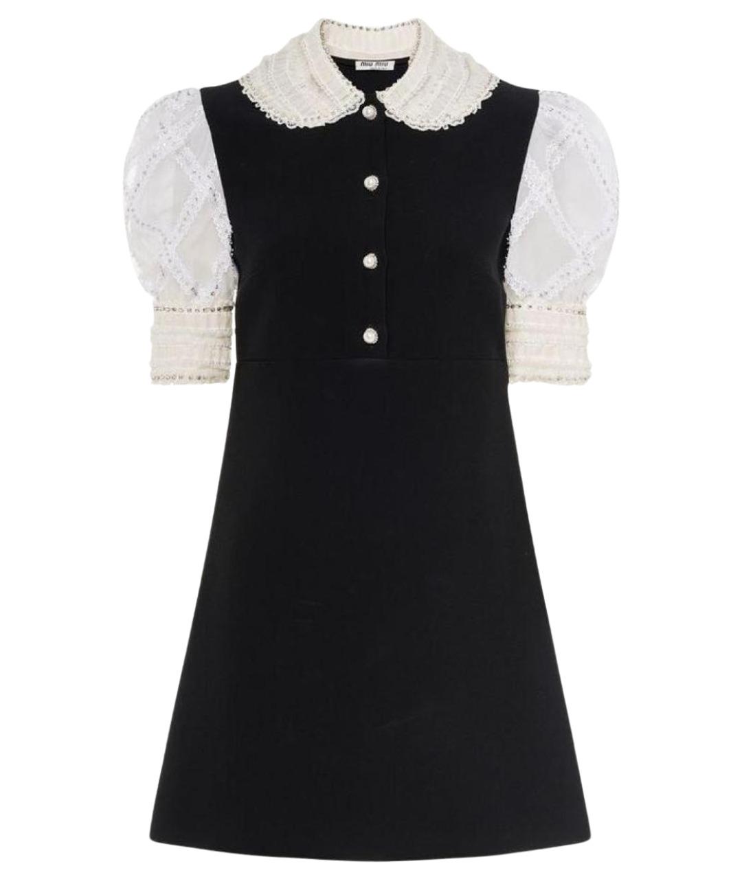 MIU MIU Черное хлопковое вечернее платье, фото 1