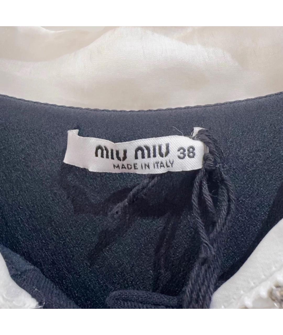 MIU MIU Черное хлопковое вечернее платье, фото 6