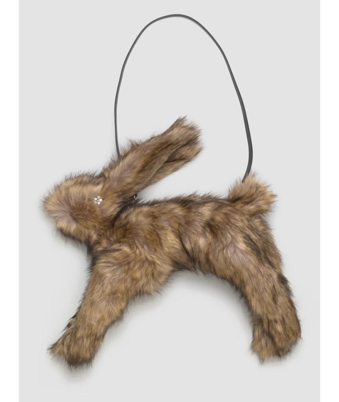 SIMONE ROCHA Коричневая меховая сумка через плечо, фото 6