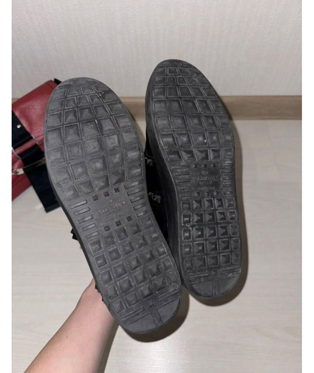 VALENTINO Черные кожаные кеды, фото 7
