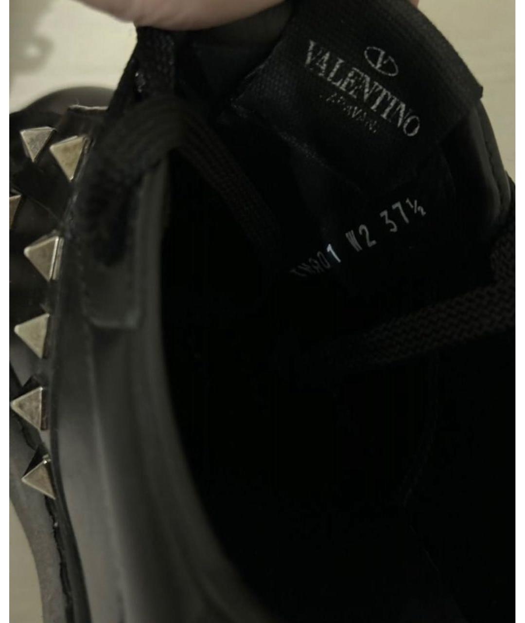 VALENTINO Черные кожаные кеды, фото 5