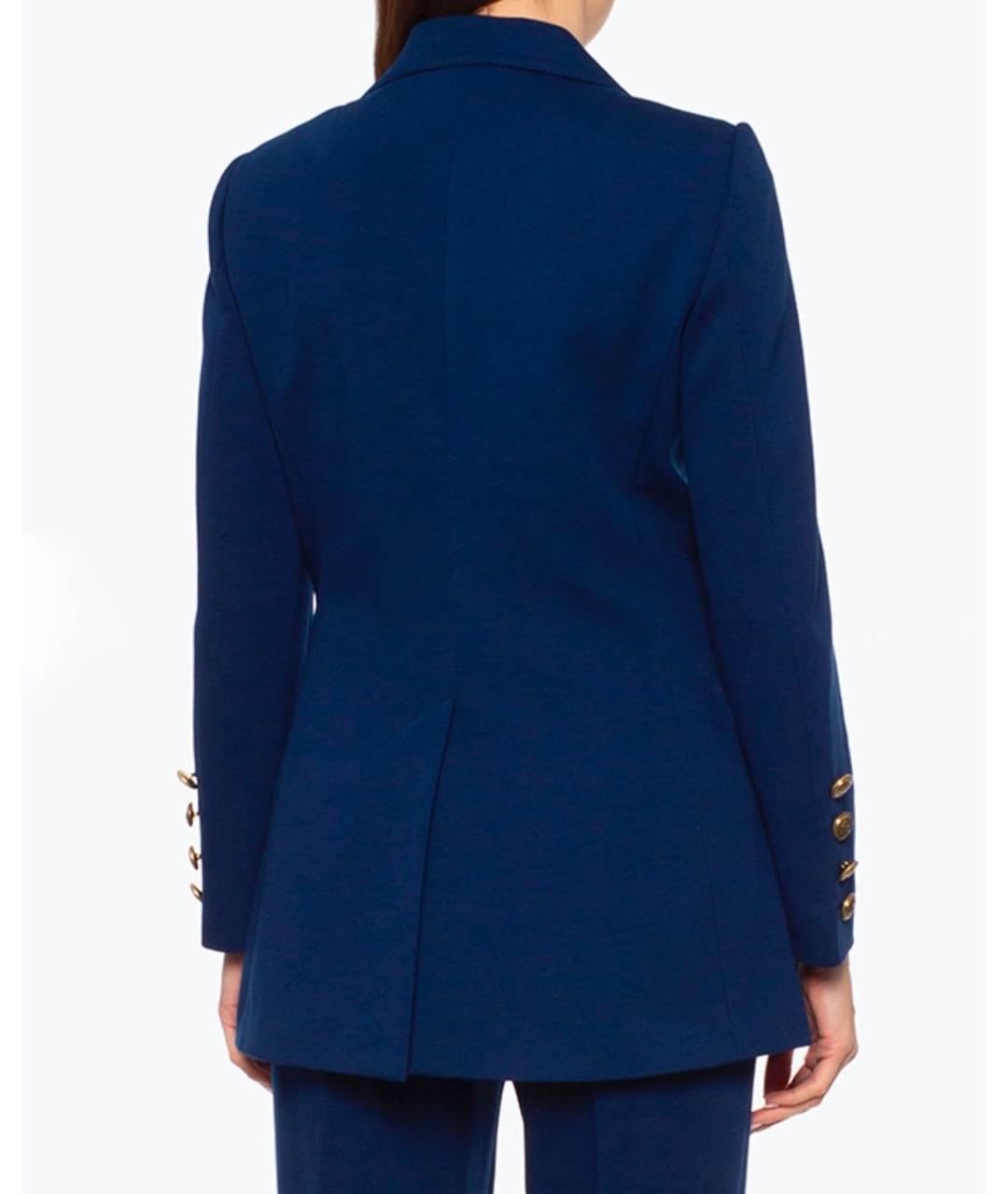 PHILOSOPHY DI LORENZO SERAFINI Темно-синий вискозный жакет/пиджак, фото 4