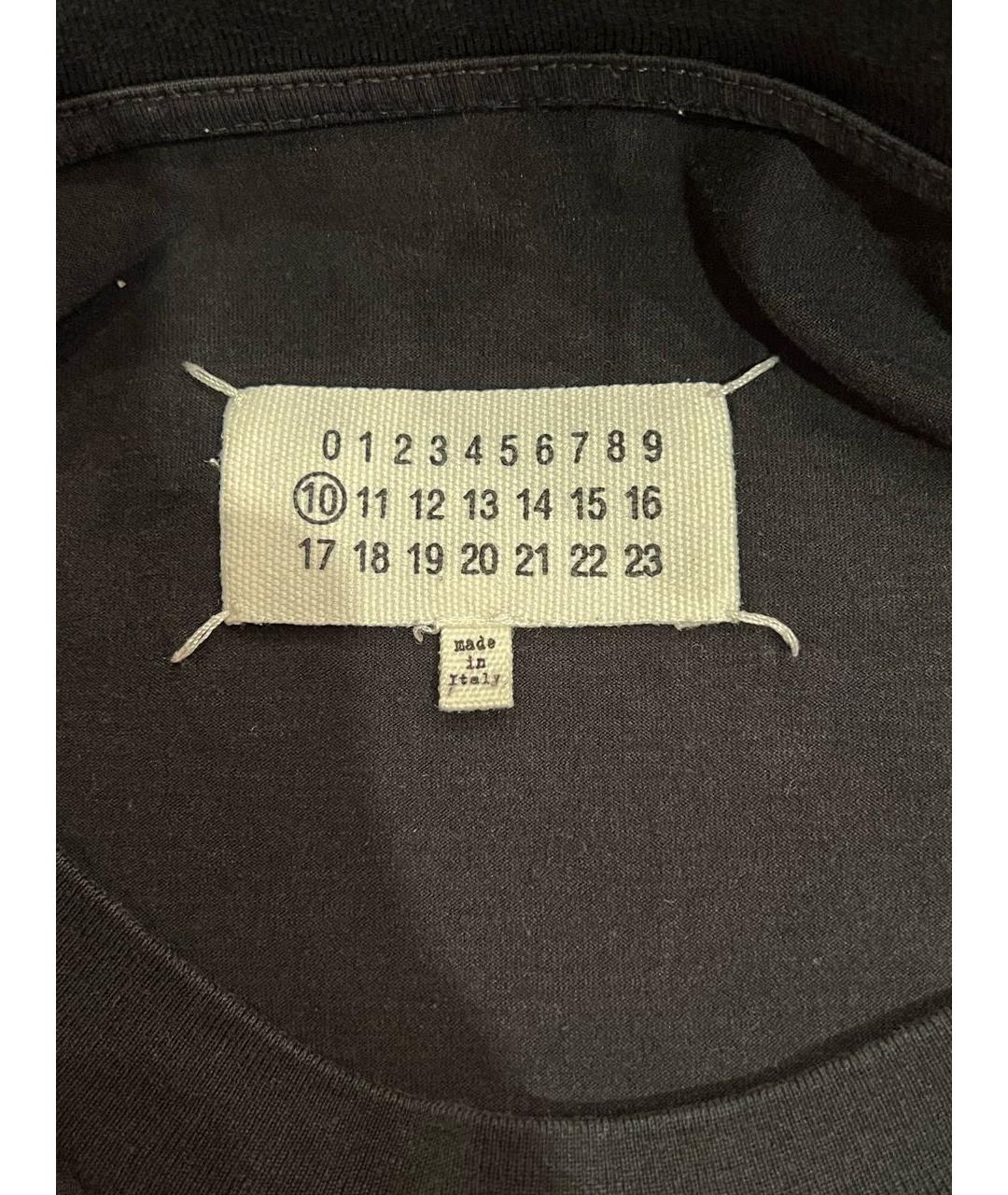 MAISON MARGIELA Черная хлопковая футболка, фото 3