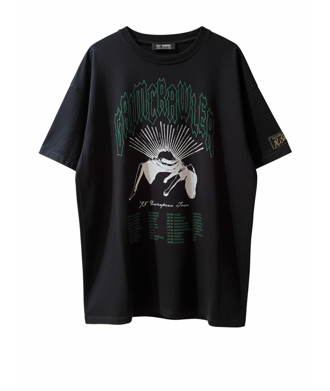 RAF SIMONS Черная хлопковая футболка, фото 1