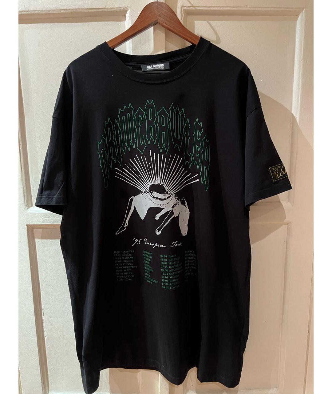 RAF SIMONS Черная хлопковая футболка, фото 6