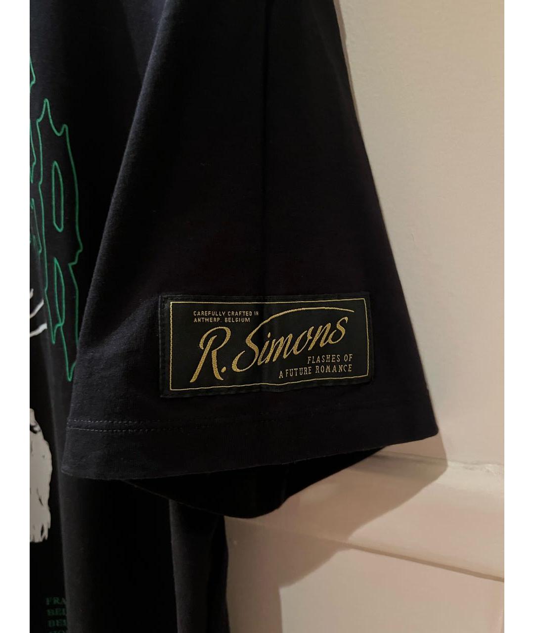 RAF SIMONS Черная хлопковая футболка, фото 2