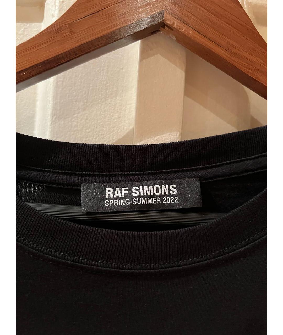 RAF SIMONS Черная хлопковая футболка, фото 3