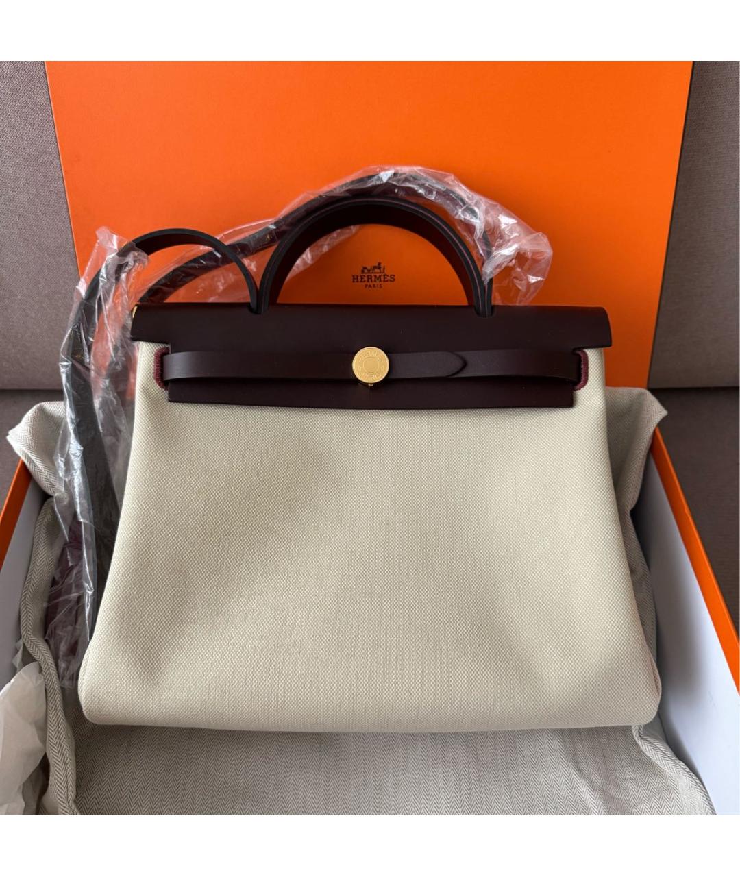 HERMES Бордовая кожаная сумка через плечо, фото 2