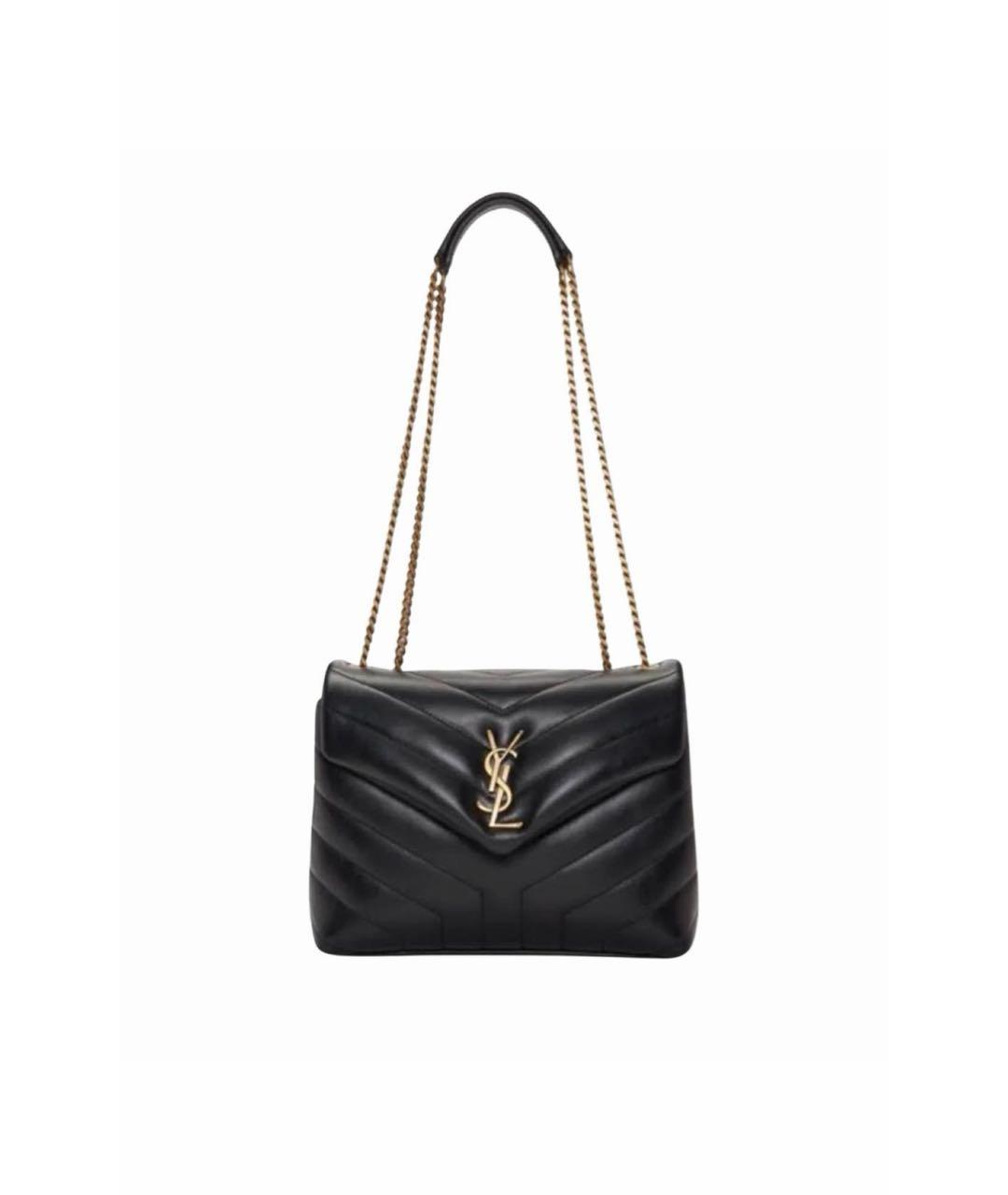 SAINT LAURENT Черная кожаная сумка через плечо, фото 8