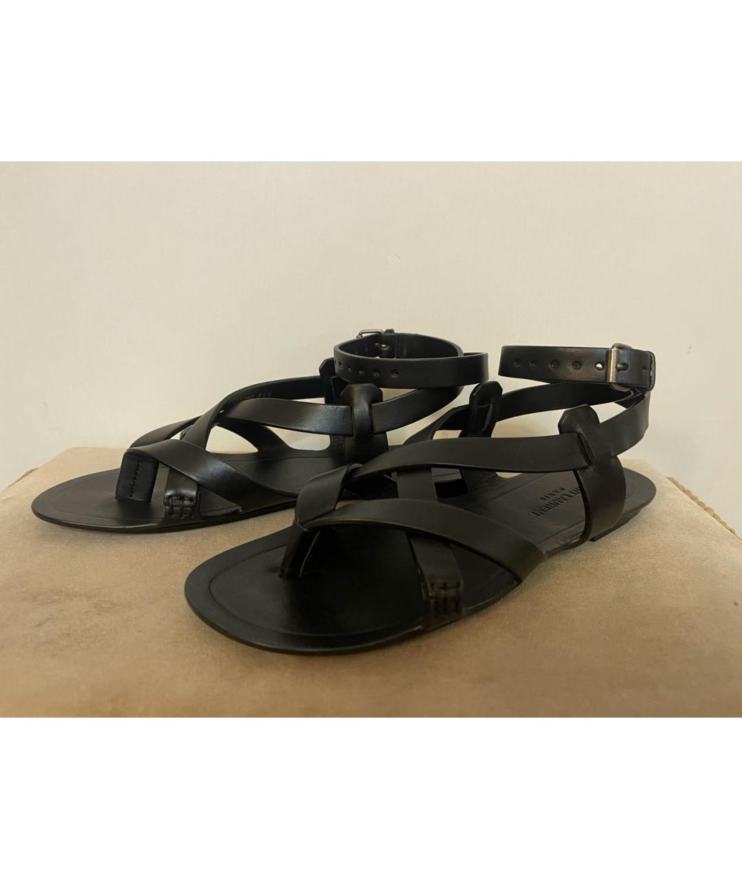 SAINT LAURENT Черные кожаные сандалии, фото 7