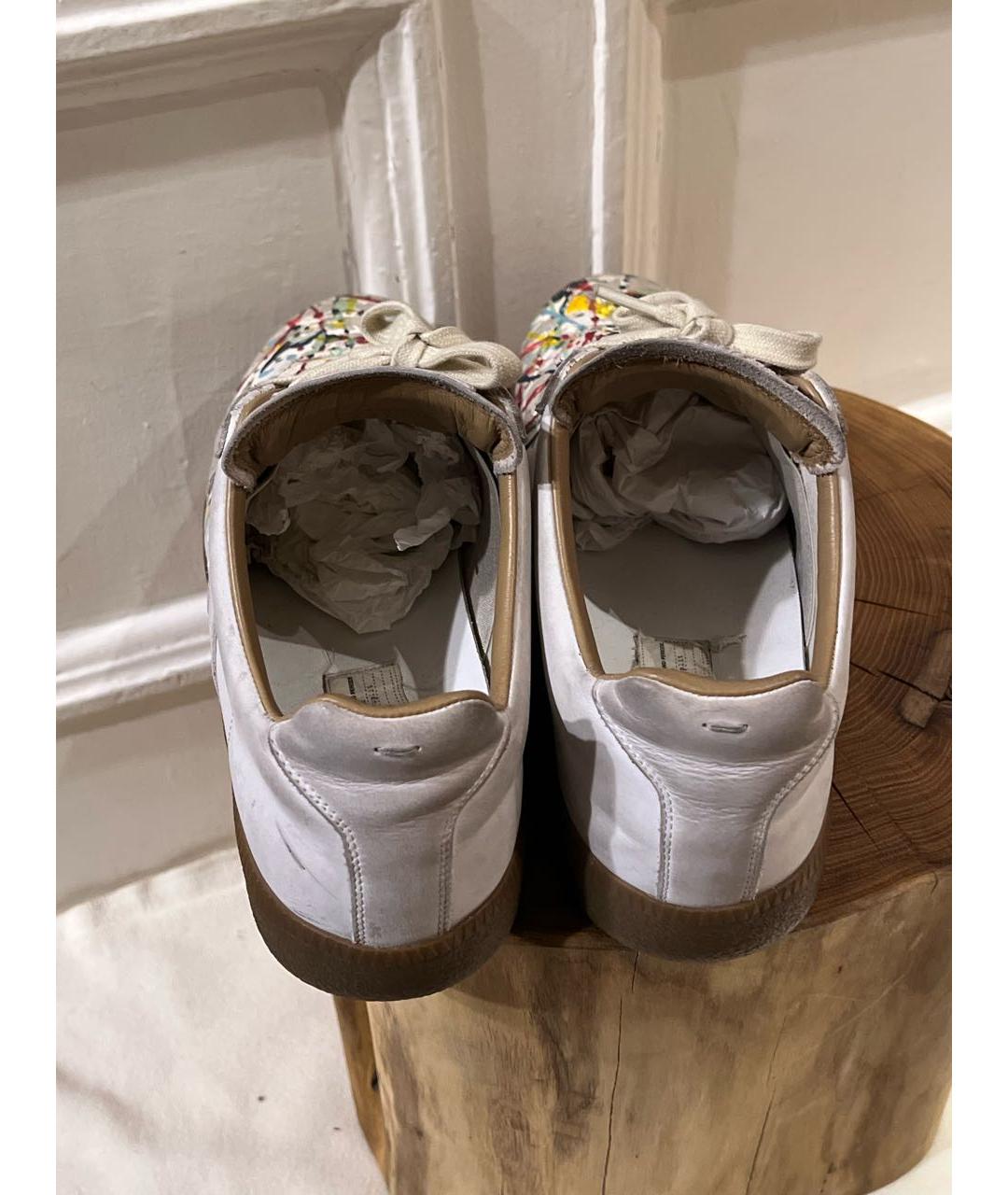 MAISON MARGIELA Мульти кожаные низкие кроссовки / кеды, фото 4