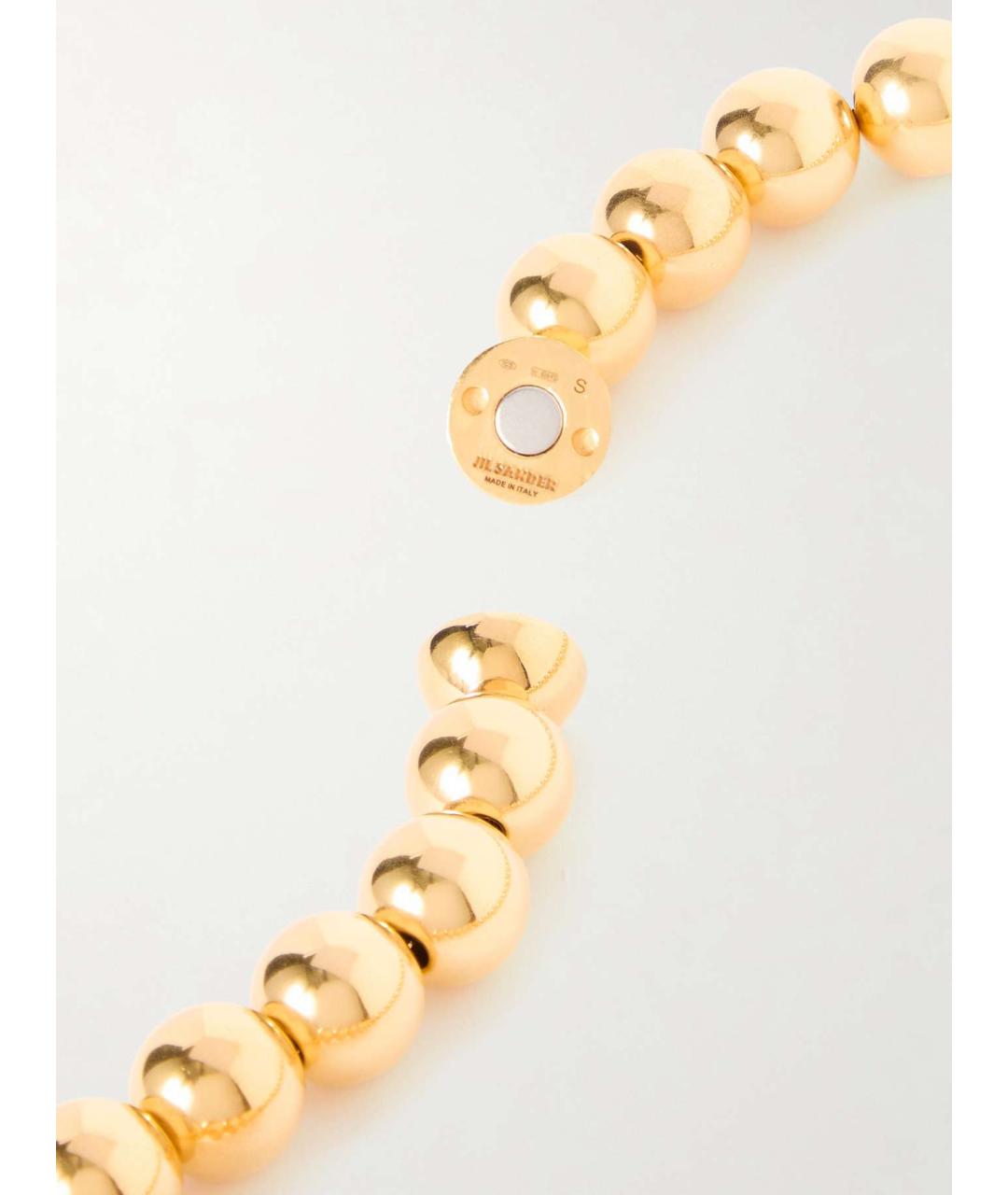 JIL SANDER Золотое металлическое колье, фото 5