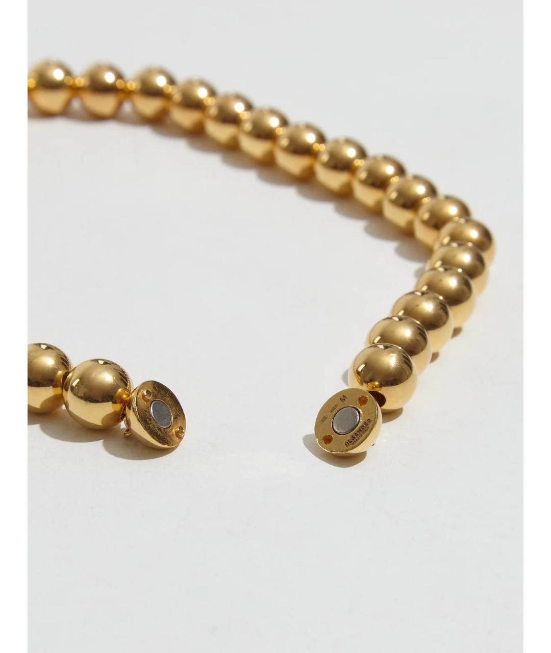 JIL SANDER Золотое металлическое колье, фото 2