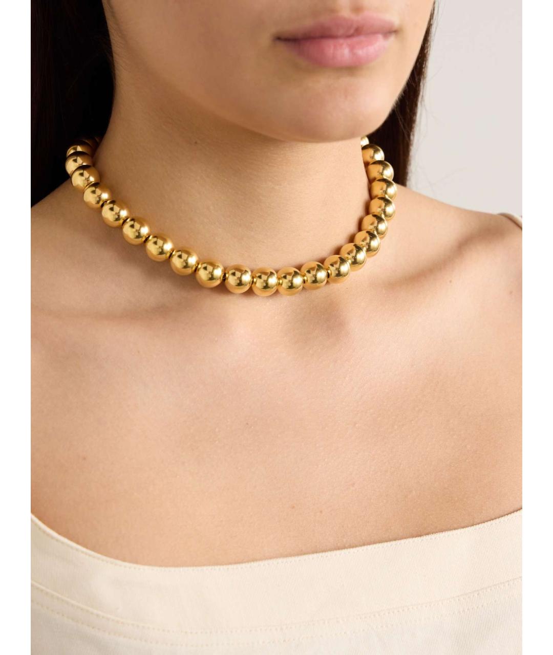 JIL SANDER Золотое металлическое колье, фото 3