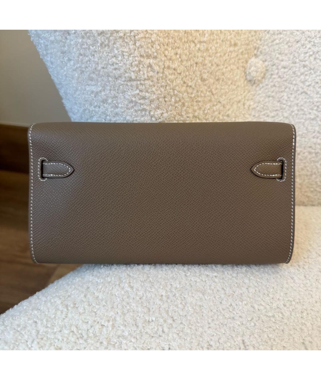 HERMES Коричневая кожаная сумка через плечо, фото 3