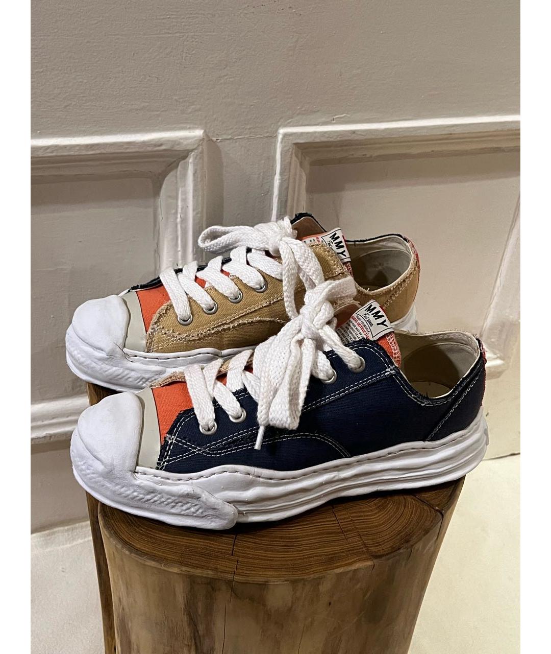 MAISON MIHARA YASUHIRO Мульти текстильные низкие кроссовки / кеды, фото 2