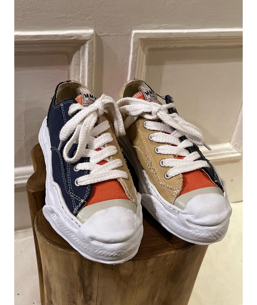 MAISON MIHARA YASUHIRO Мульти текстильные низкие кроссовки / кеды, фото 3