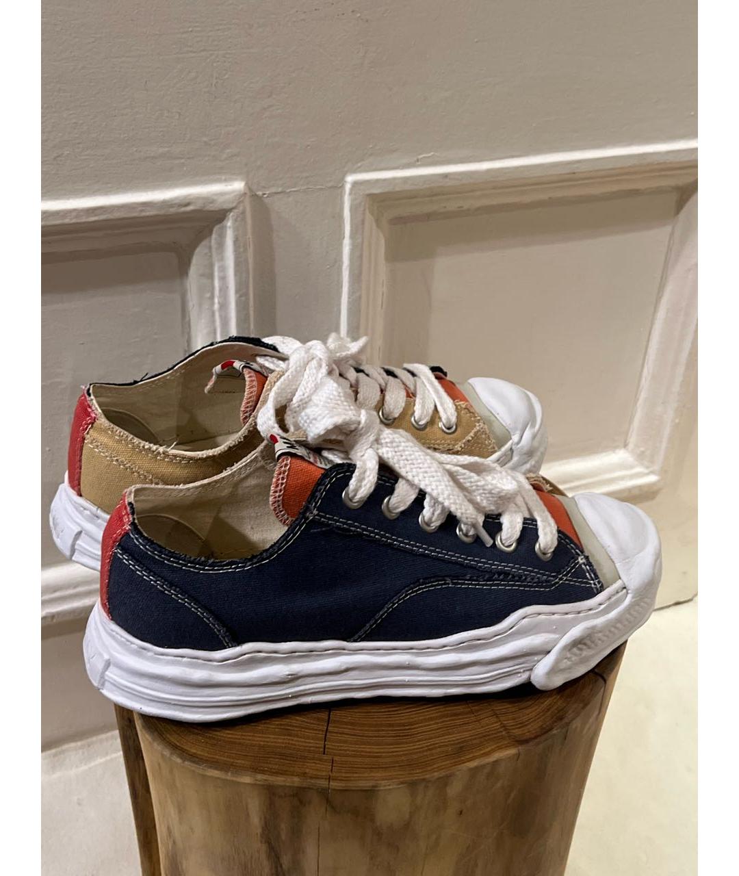 MAISON MIHARA YASUHIRO Мульти текстильные низкие кроссовки / кеды, фото 6