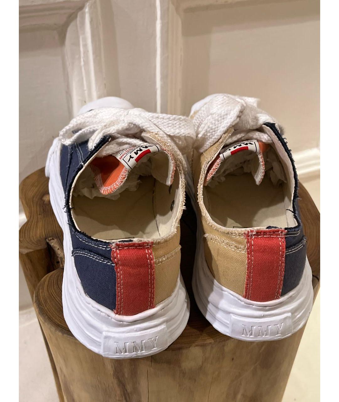 MAISON MIHARA YASUHIRO Мульти текстильные низкие кроссовки / кеды, фото 4