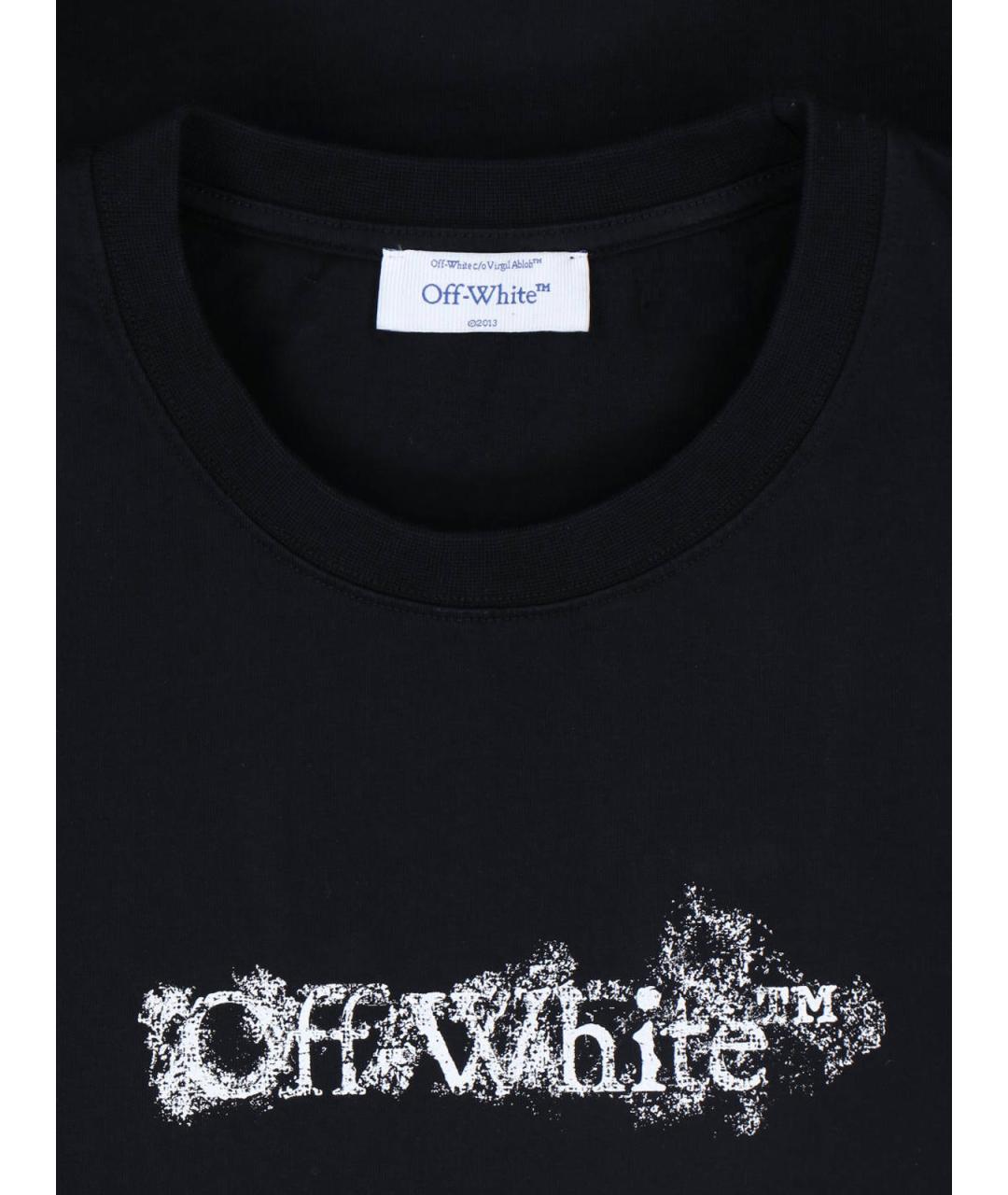 OFF-WHITE Черная хлопковая футболка, фото 3