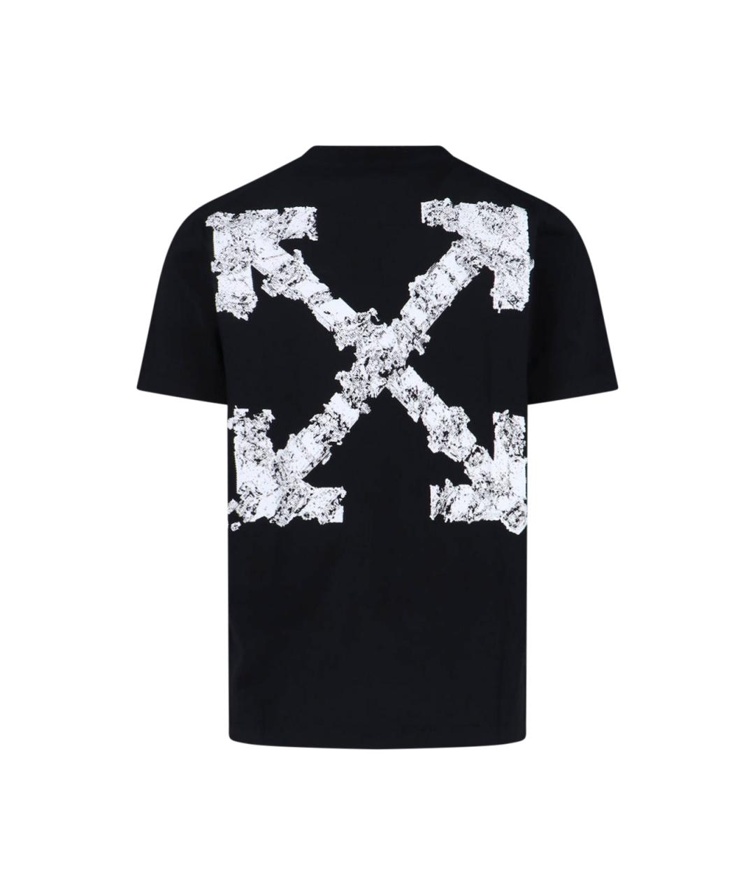 OFF-WHITE Черная хлопковая футболка, фото 2