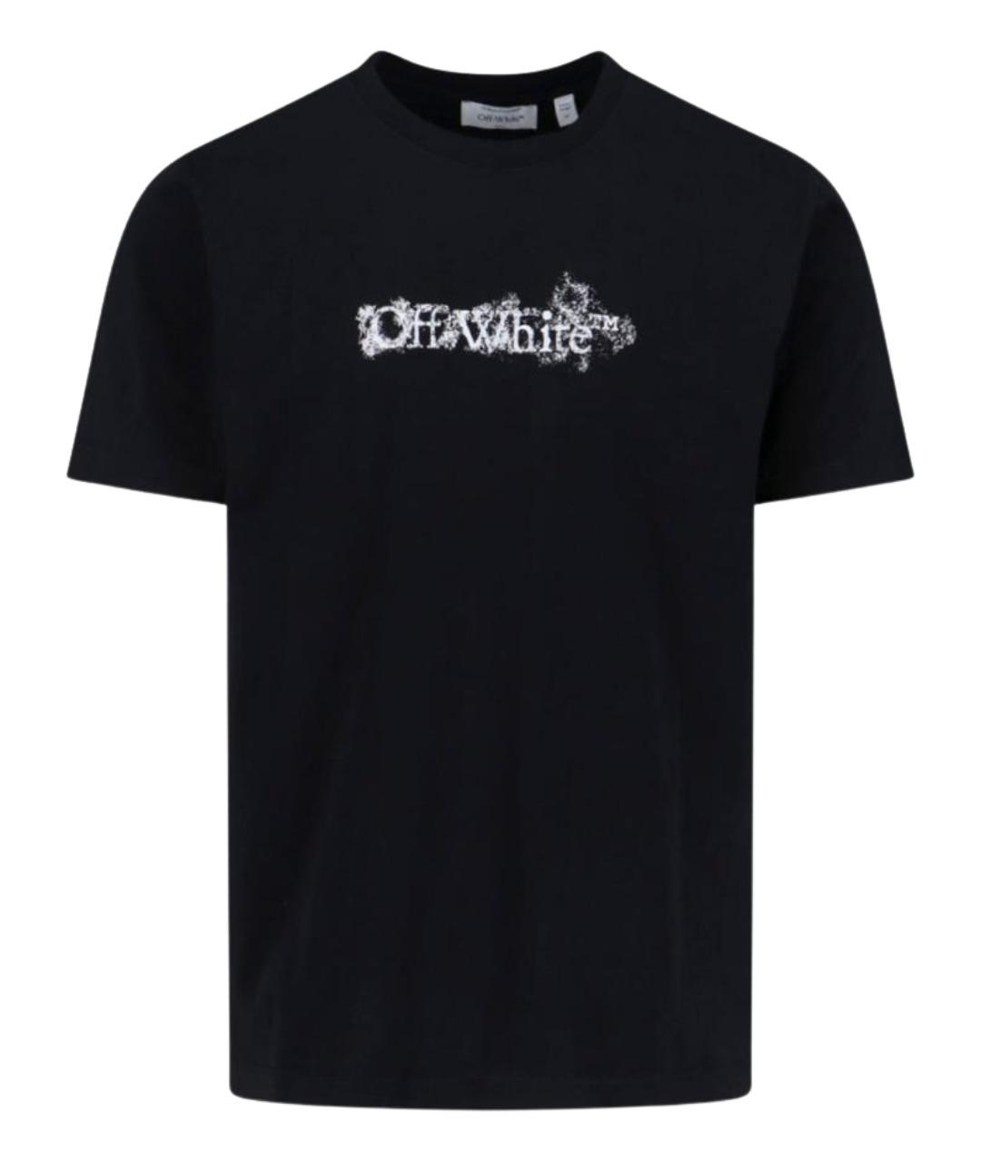 OFF-WHITE Черная хлопковая футболка, фото 1