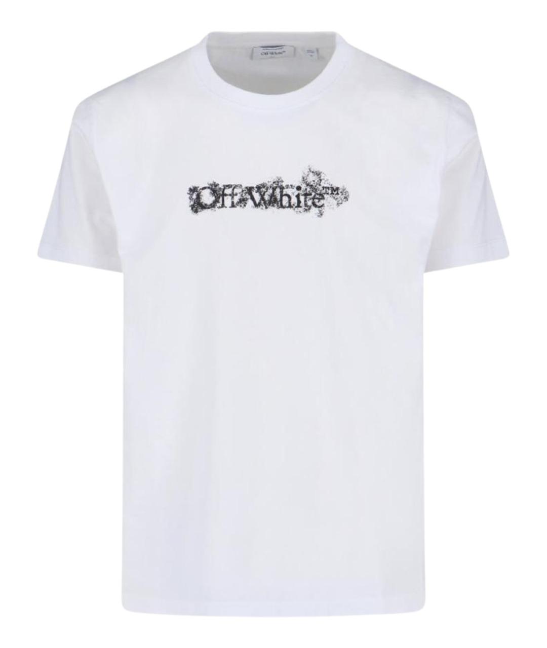 OFF-WHITE Белая хлопковая футболка, фото 1