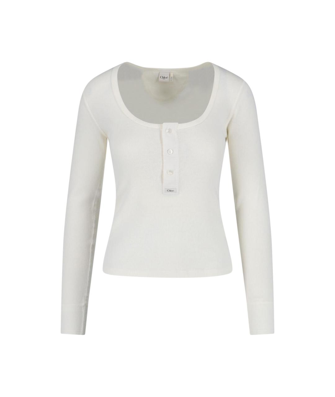 CHLOE Белый хлопковый джемпер / свитер, фото 1