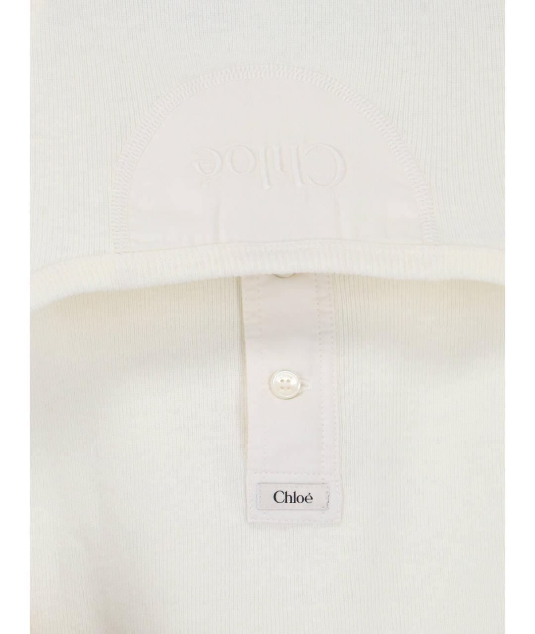 CHLOE Белый хлопковый джемпер / свитер, фото 3