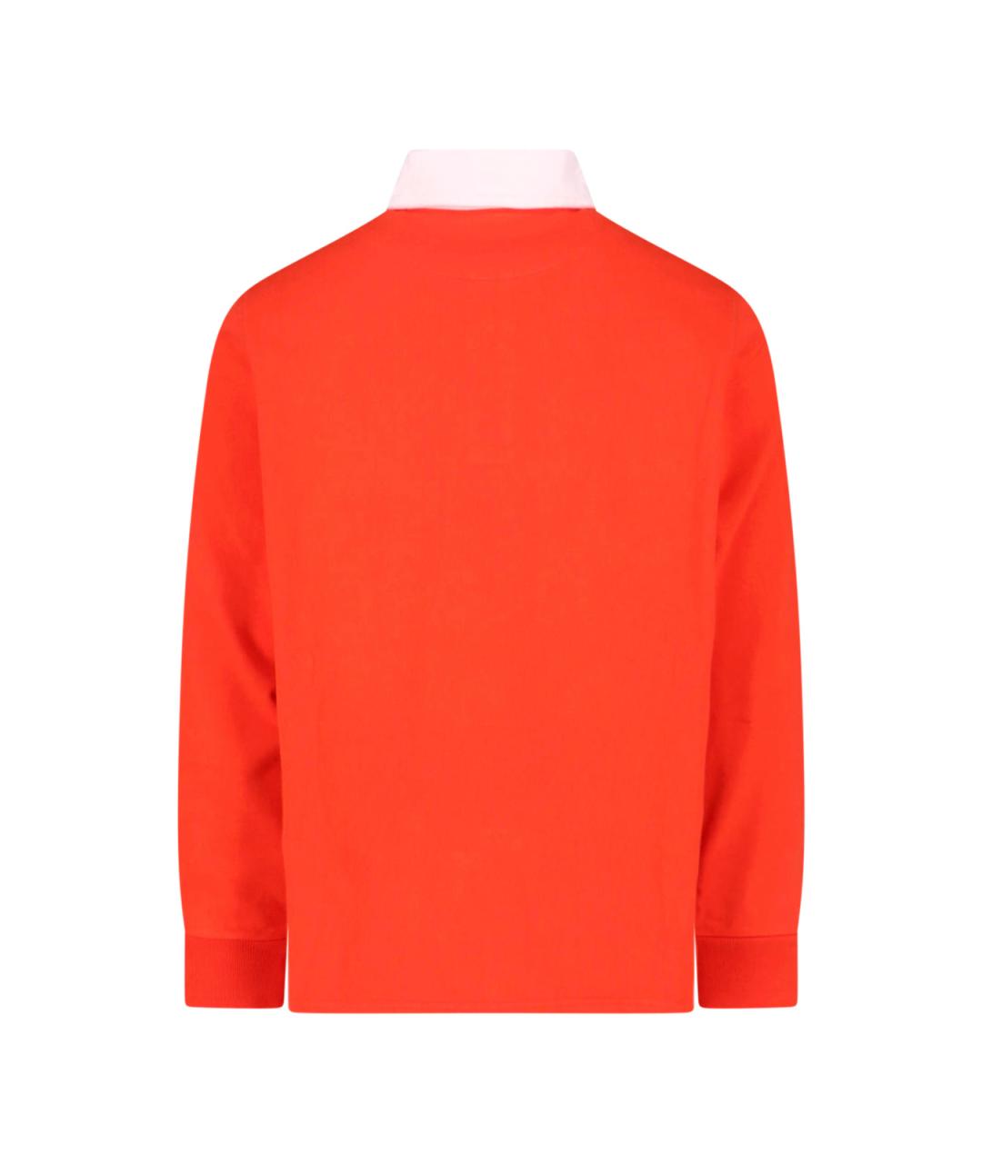 J.W.ANDERSON Красное хлопковое поло с длинным рукавом, фото 2