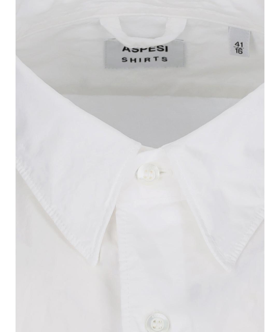 ASPESI Белая хлопковая кэжуал рубашка, фото 4