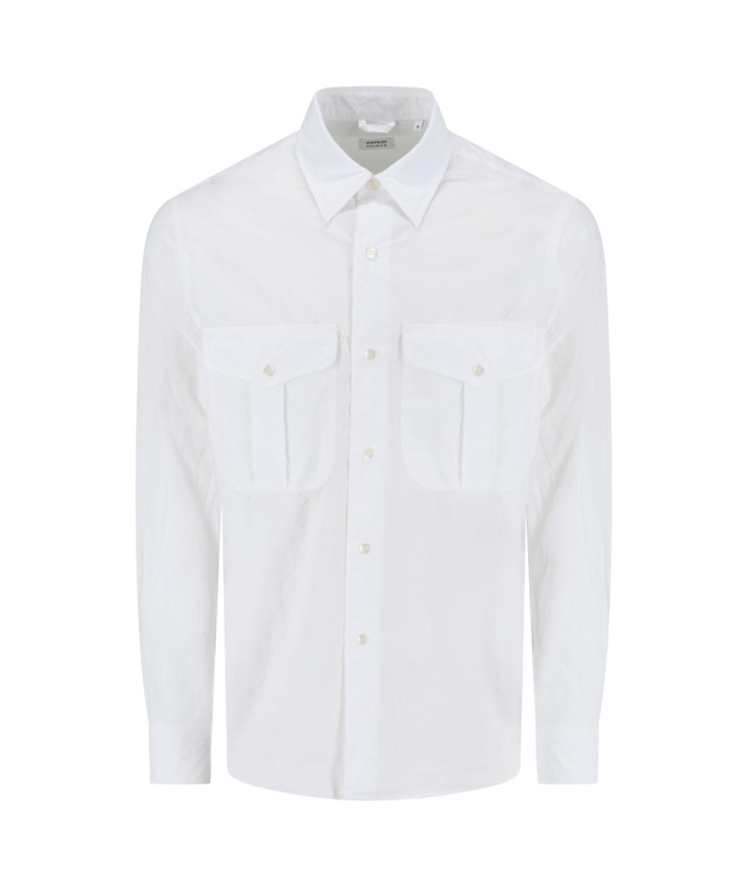 ASPESI Белая хлопковая кэжуал рубашка, фото 1