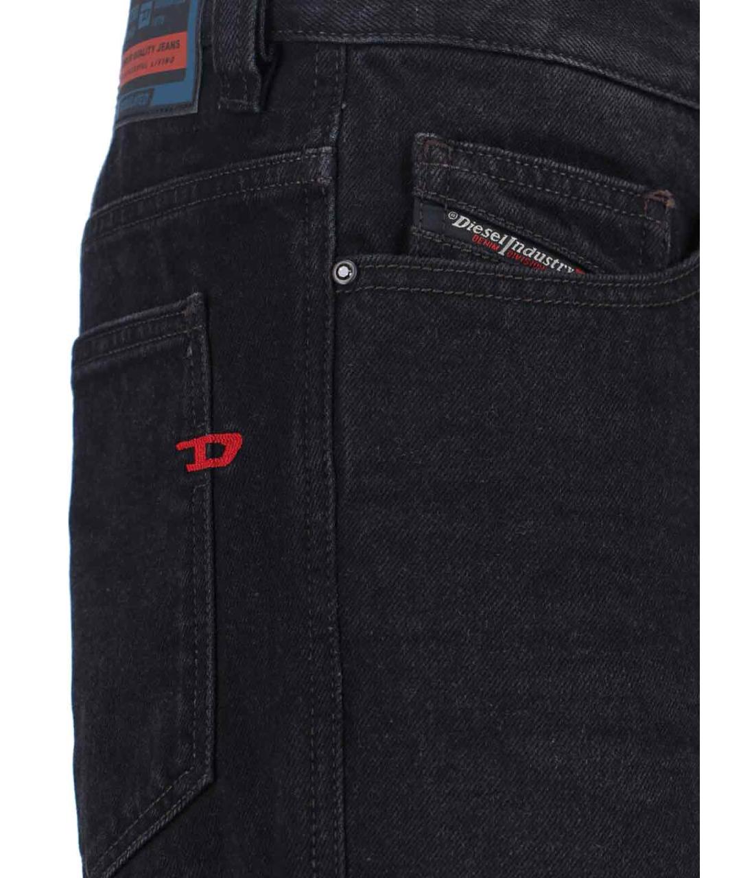DIESEL Черные хлопковые джинсы, фото 4