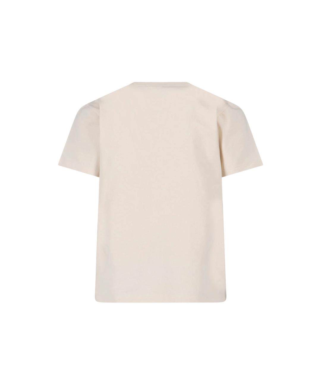 J.W.ANDERSON Бежевая хлопковая футболка, фото 2