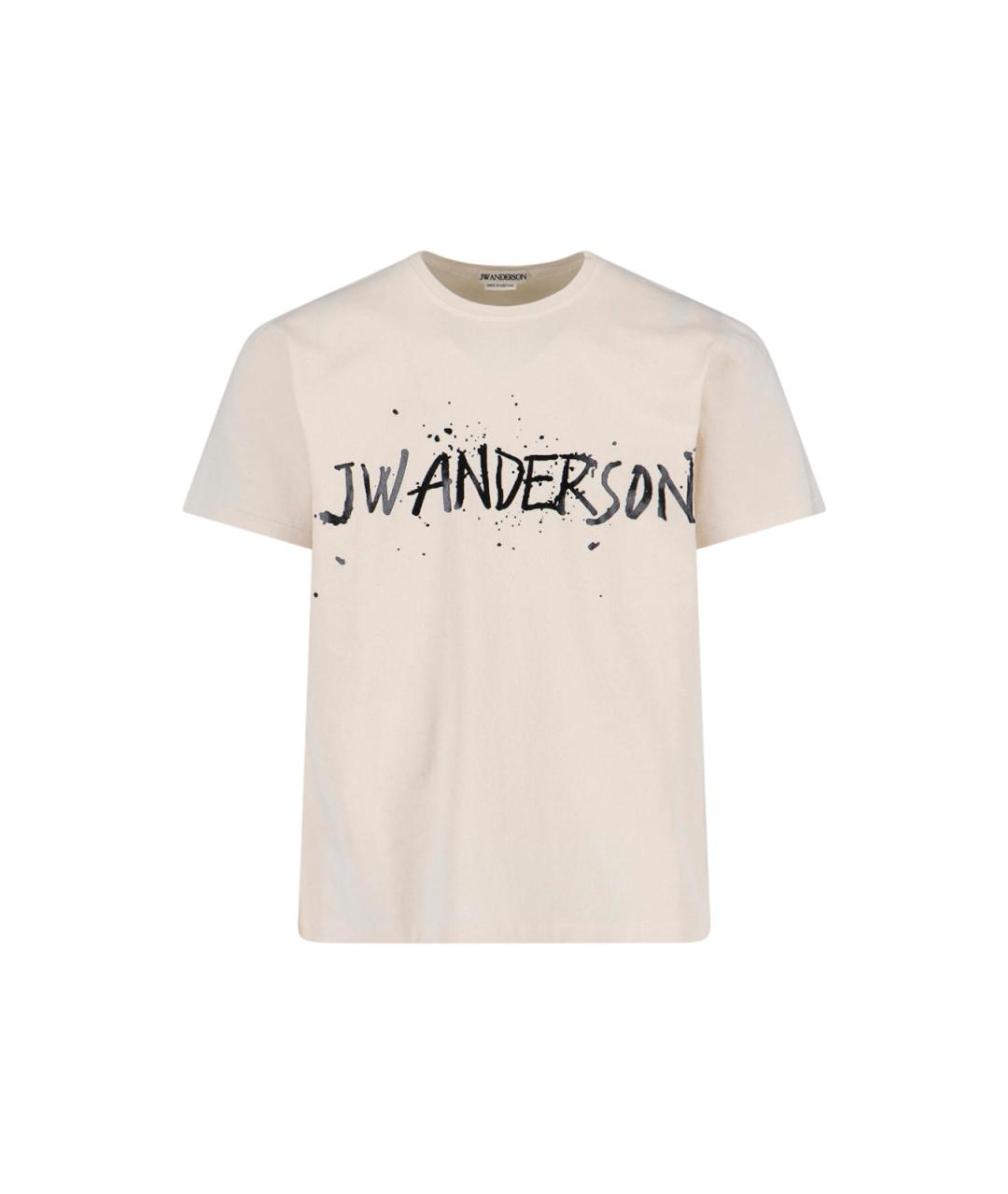 J.W.ANDERSON Бежевая хлопковая футболка, фото 1