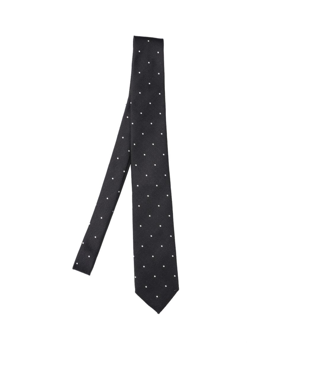 TOM FORD Черный шелковый галстук, фото 1