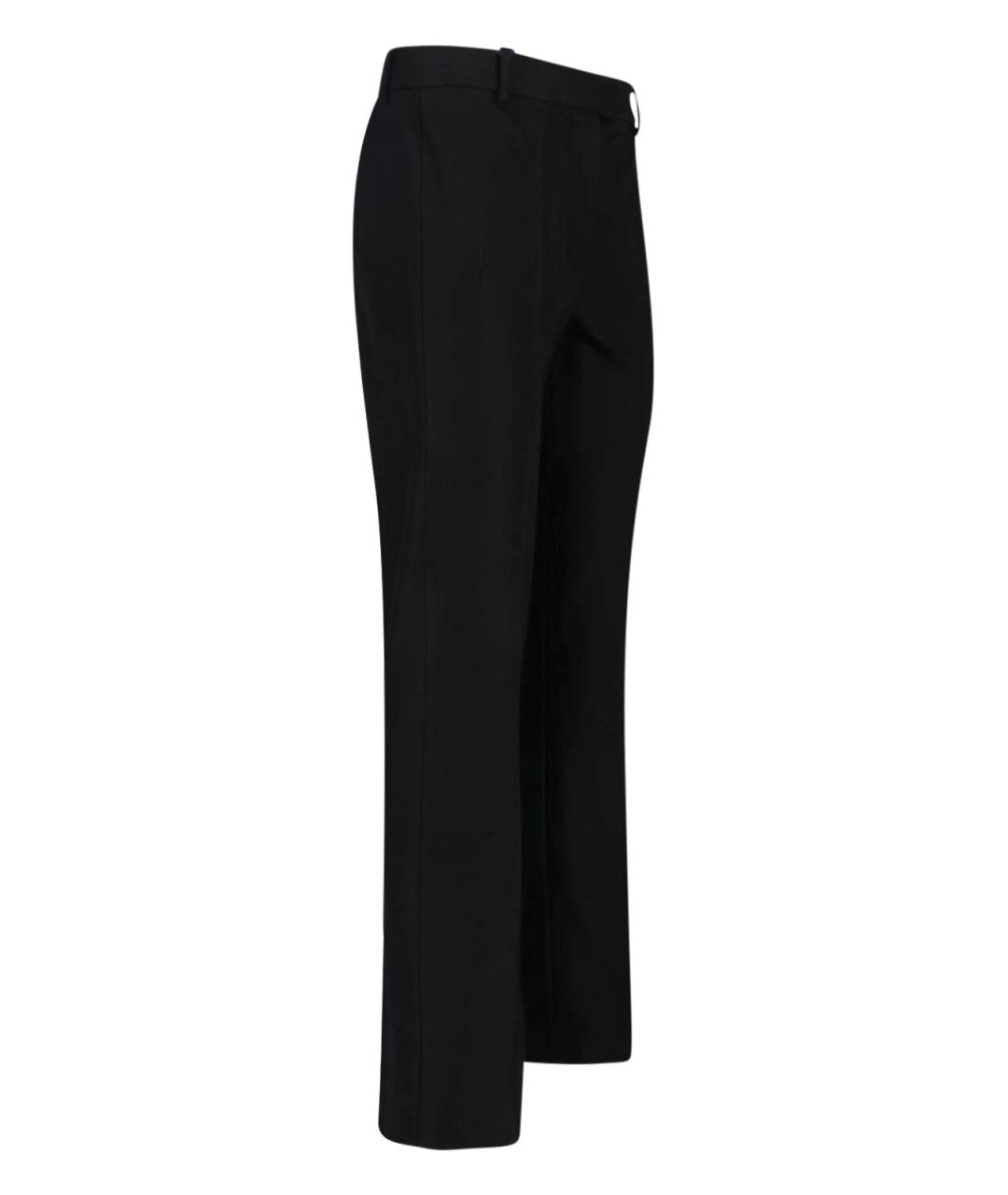 'S MAX MARA Черные хлопковые прямые брюки, фото 3