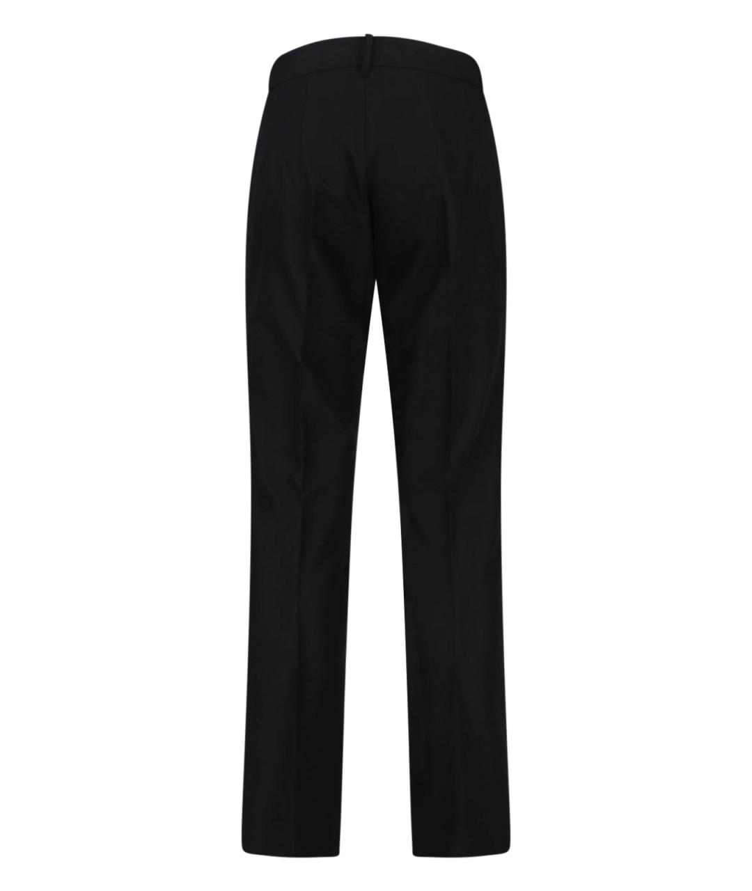 'S MAX MARA Черные хлопковые прямые брюки, фото 2