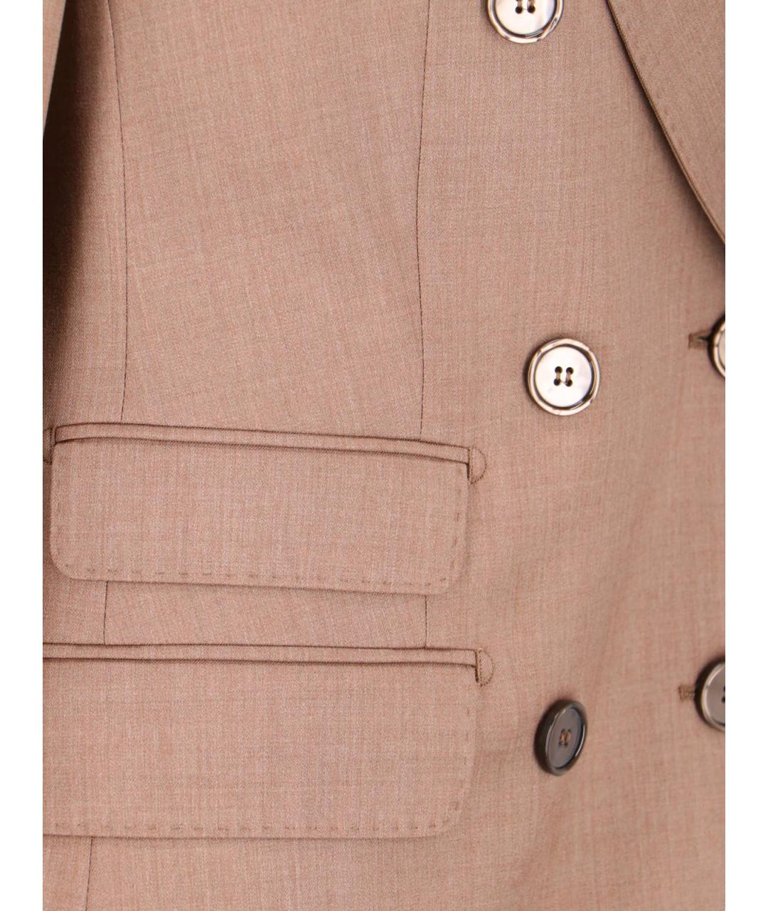 MAX MARA Коричневый шерстяной жакет/пиджак, фото 4