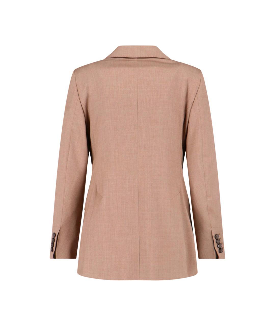 MAX MARA Коричневый шерстяной жакет/пиджак, фото 2