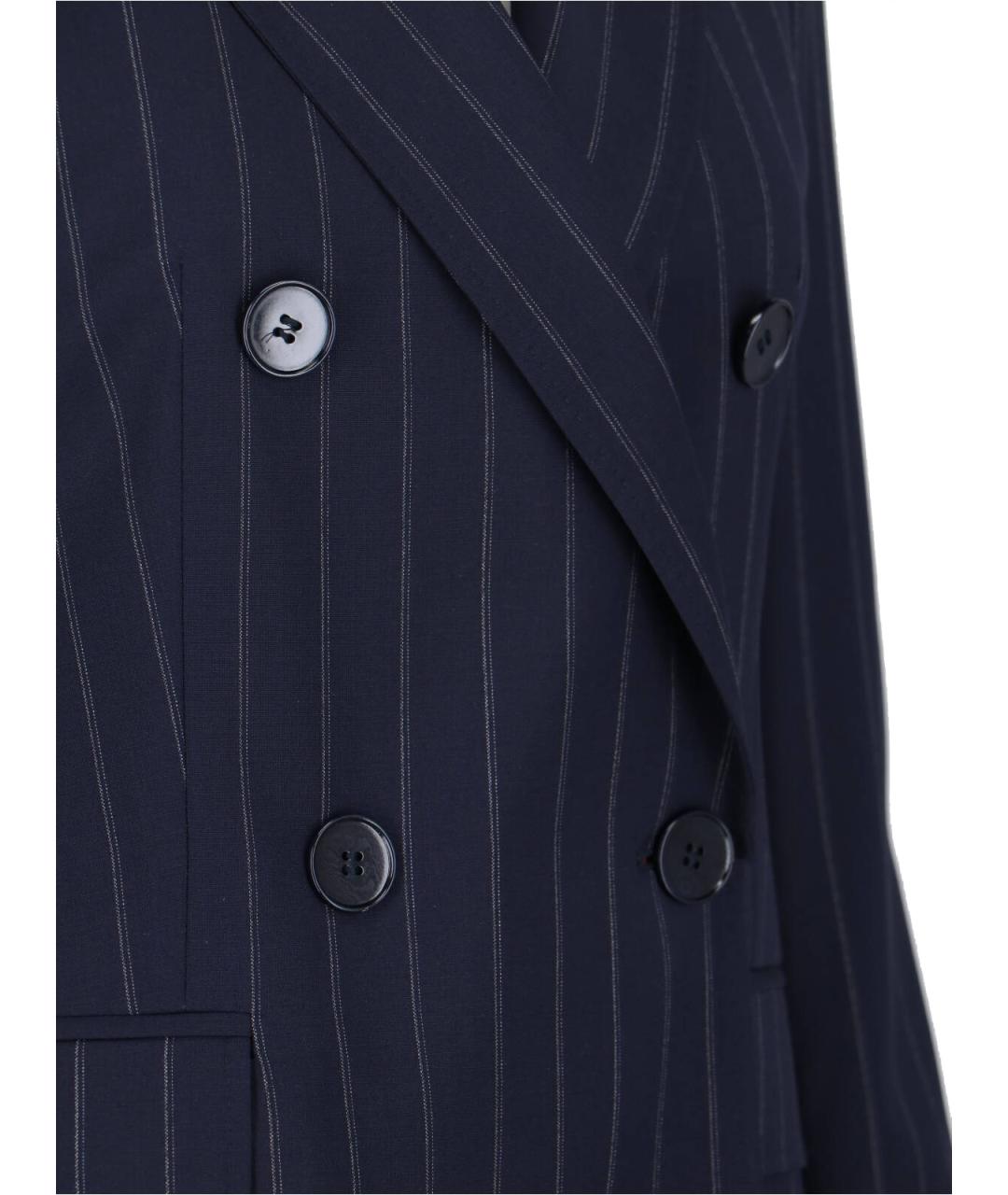 MAX MARA Синий шерстяной жакет/пиджак, фото 3