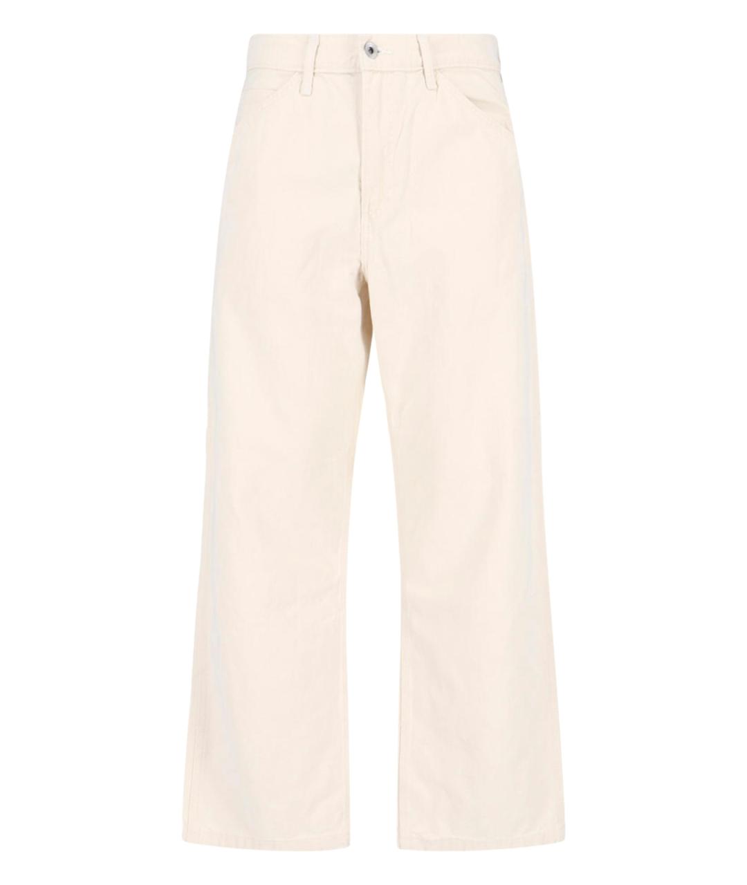 LEVI'S Белые хлопковые прямые джинсы, фото 1