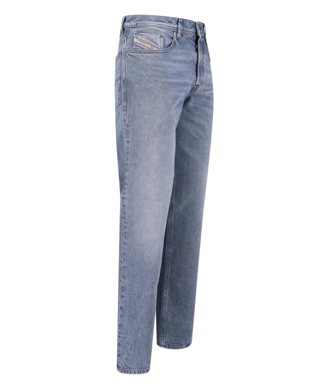 DIESEL Синие хлопковые прямые джинсы, фото 3