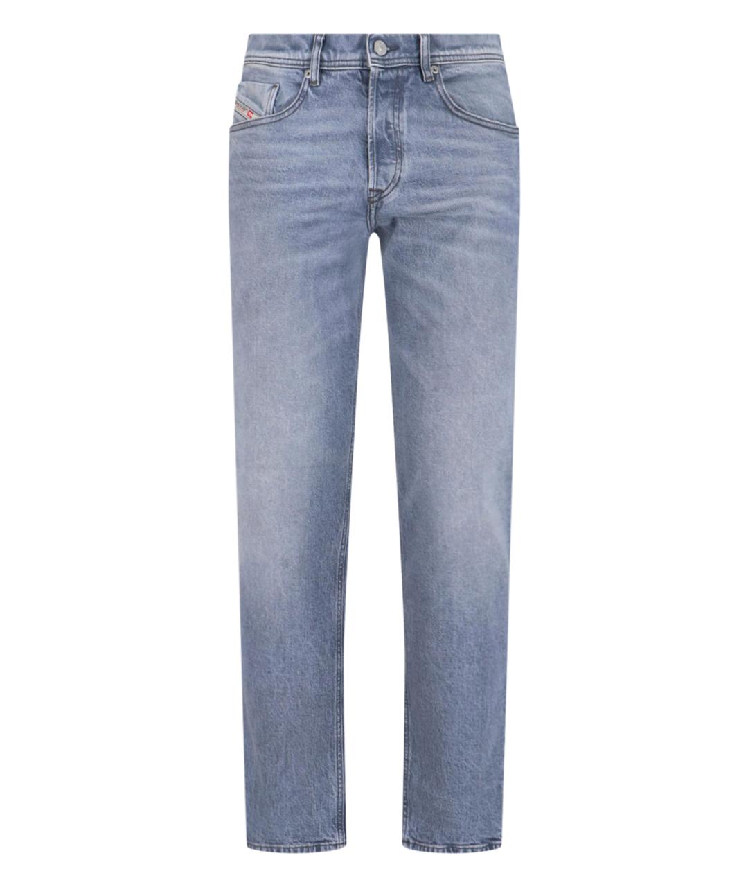 DIESEL Синие хлопковые прямые джинсы, фото 1