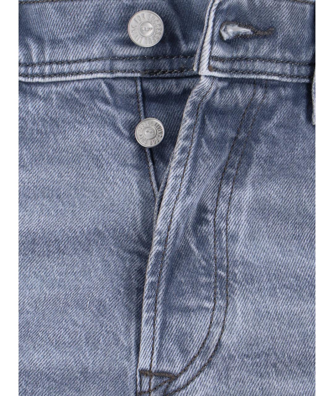 DIESEL Синие хлопковые прямые джинсы, фото 5