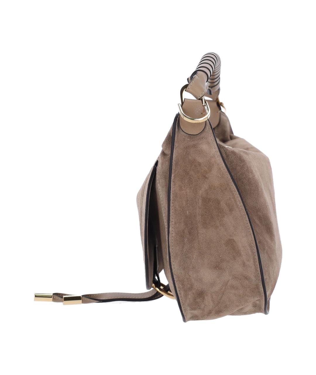 CHLOE Коричневая замшевая сумка через плечо, фото 5