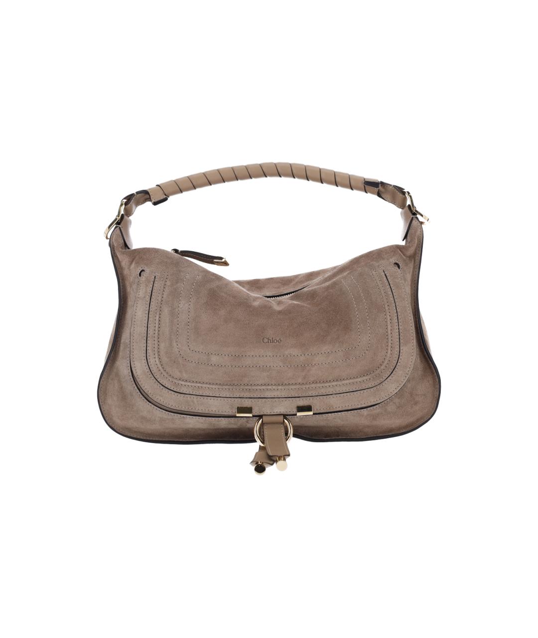 CHLOE Коричневая замшевая сумка через плечо, фото 1