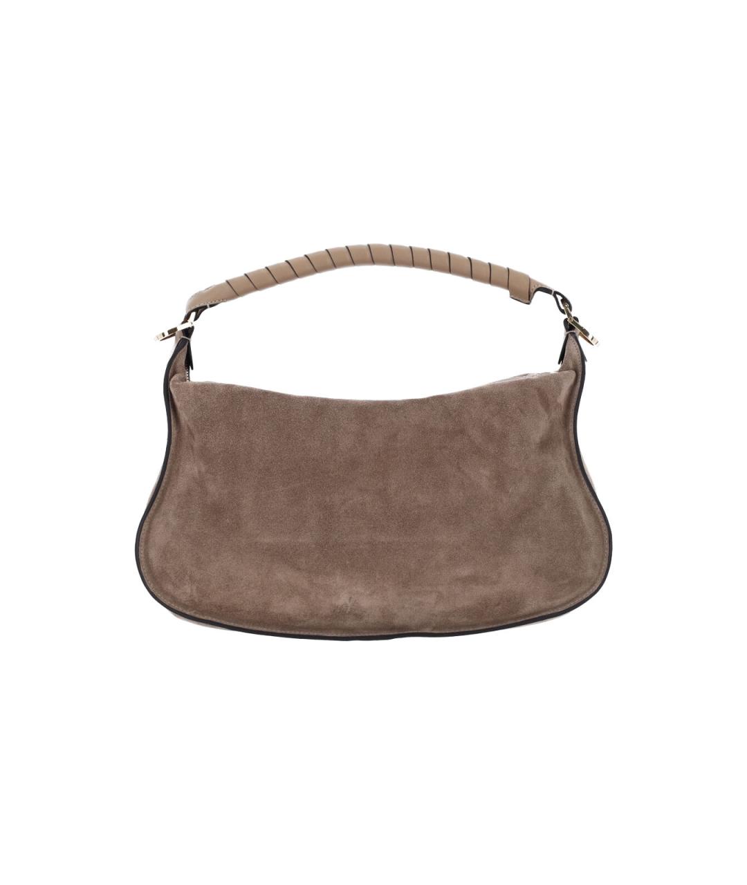 CHLOE Коричневая замшевая сумка через плечо, фото 3